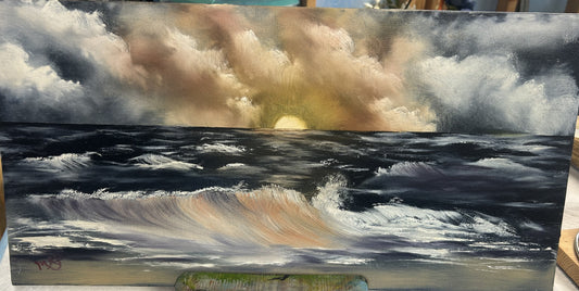 Hand Painted Artwork of Coastlines 10x20